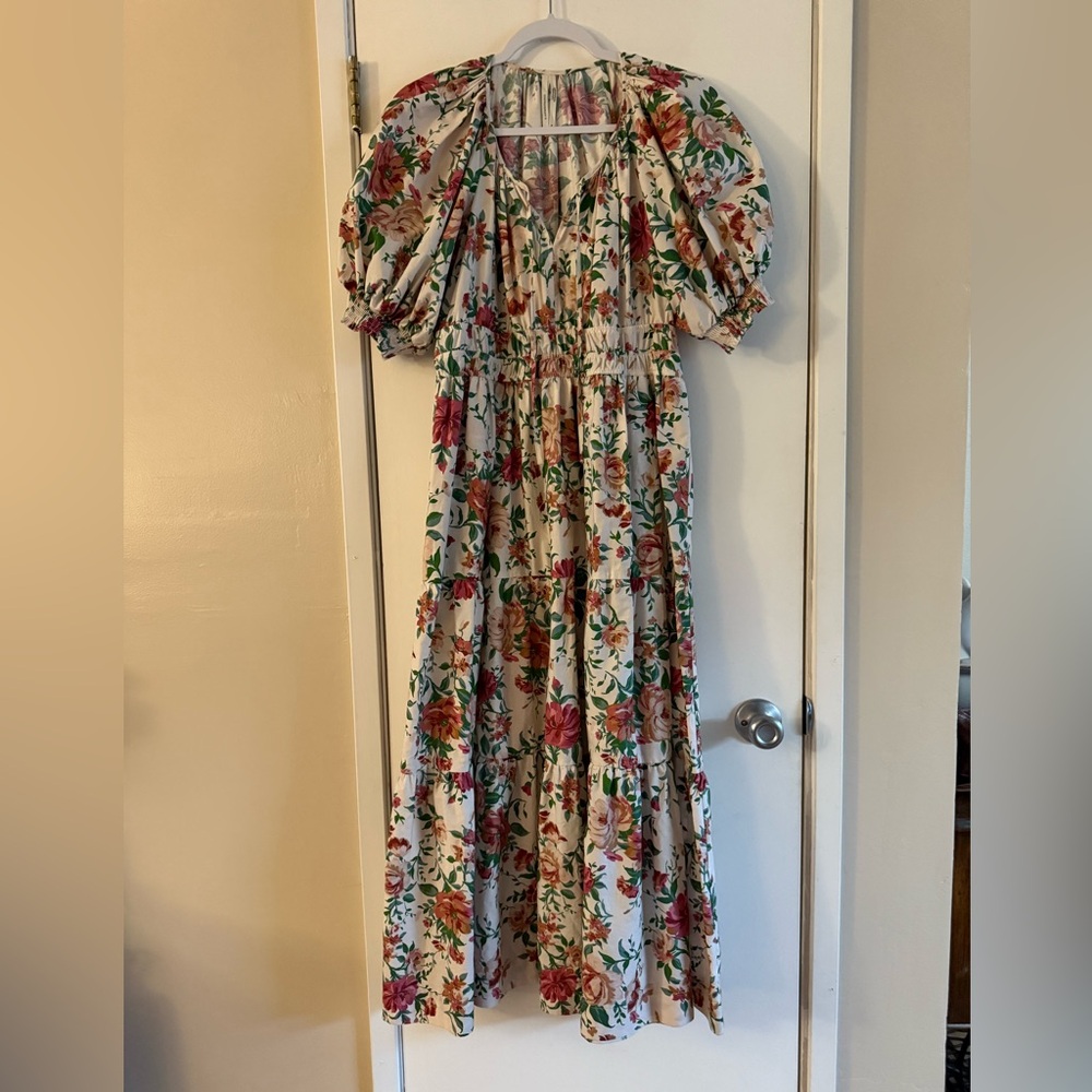 Anthropologie Puff Sleeve Somerset Midi Dress - Picture 2 of 5